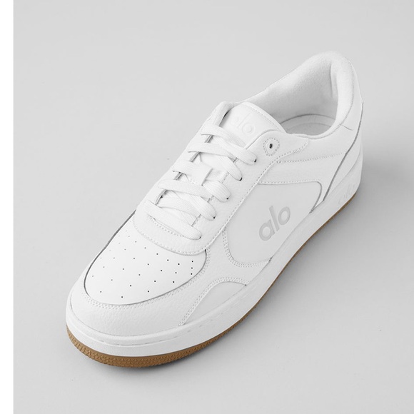ALO Yoga White Sneakers with Tan Sole - Picture 2 of 6